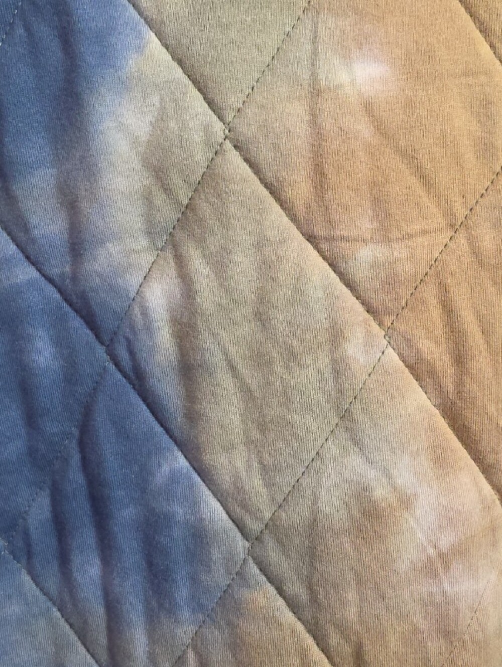 Cotton Quilted Boho Tie-Dye 3/4 Zip Pullover Jacket XL - Picture 6 of 9